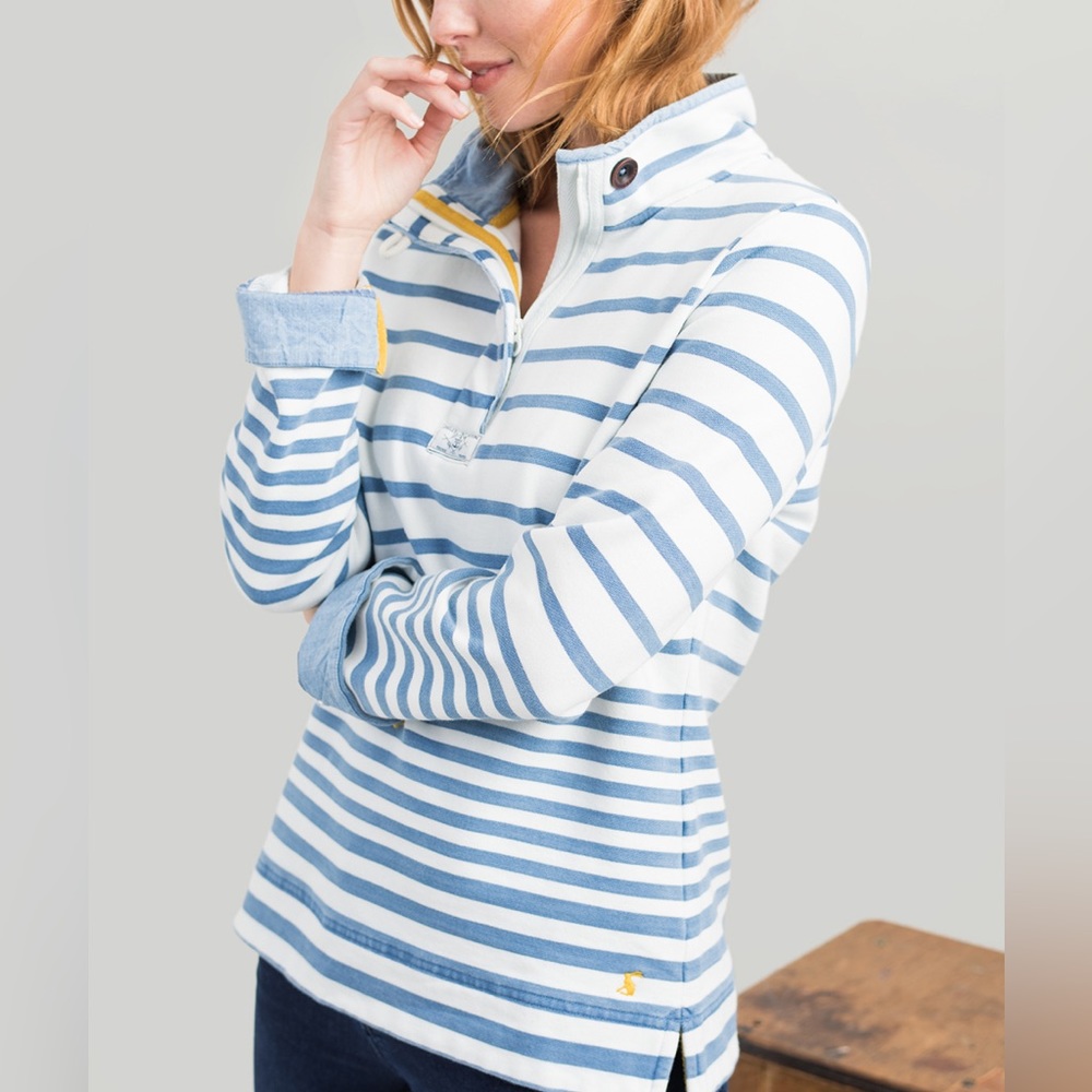 NEW WITH TAGS Joules | Blue Saltwash Stripe Saunton Pullover - Women